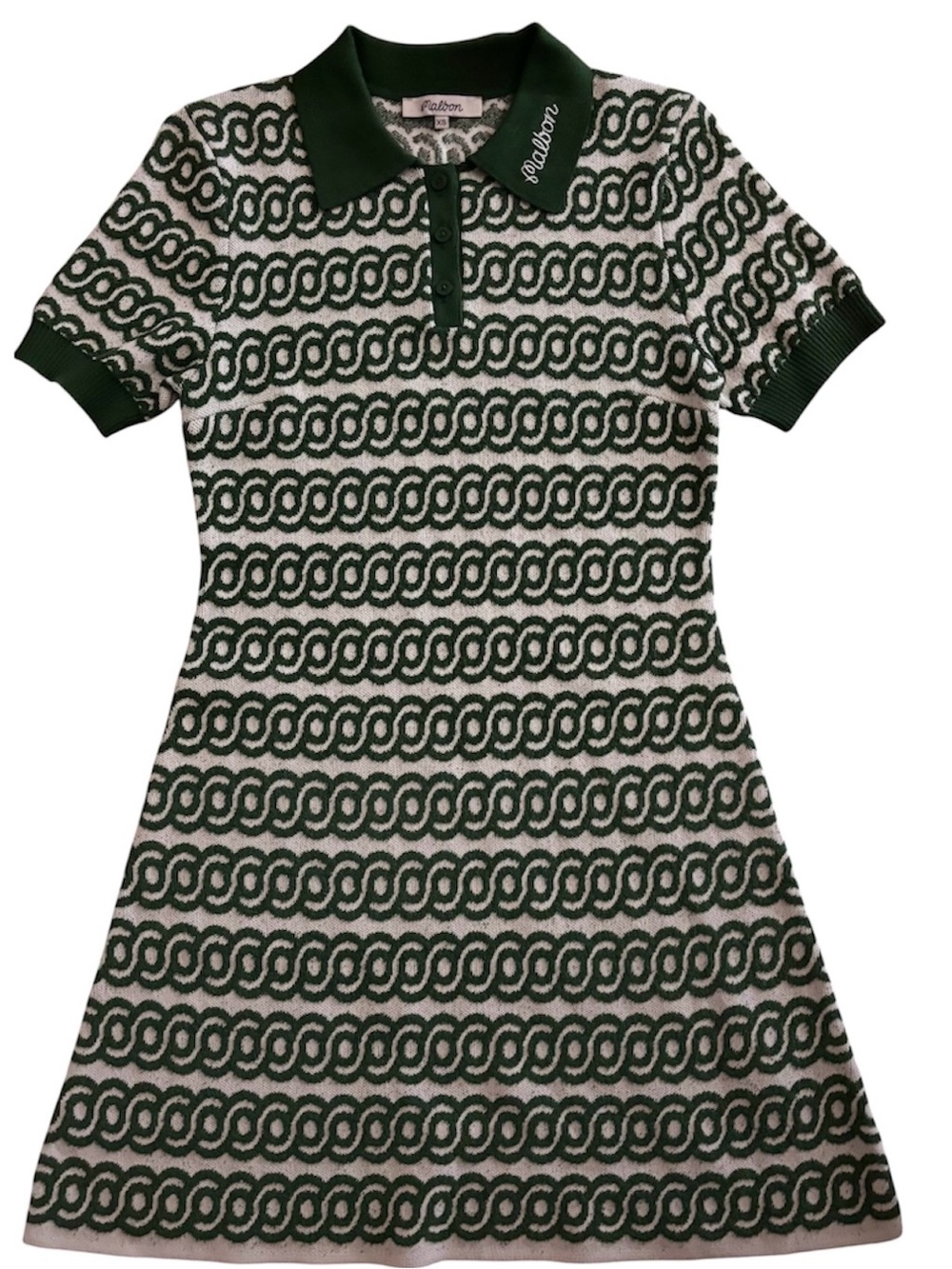 New Malbon Golf CLARA DRESS size XS Garden Green Golf Pickleball Tennis